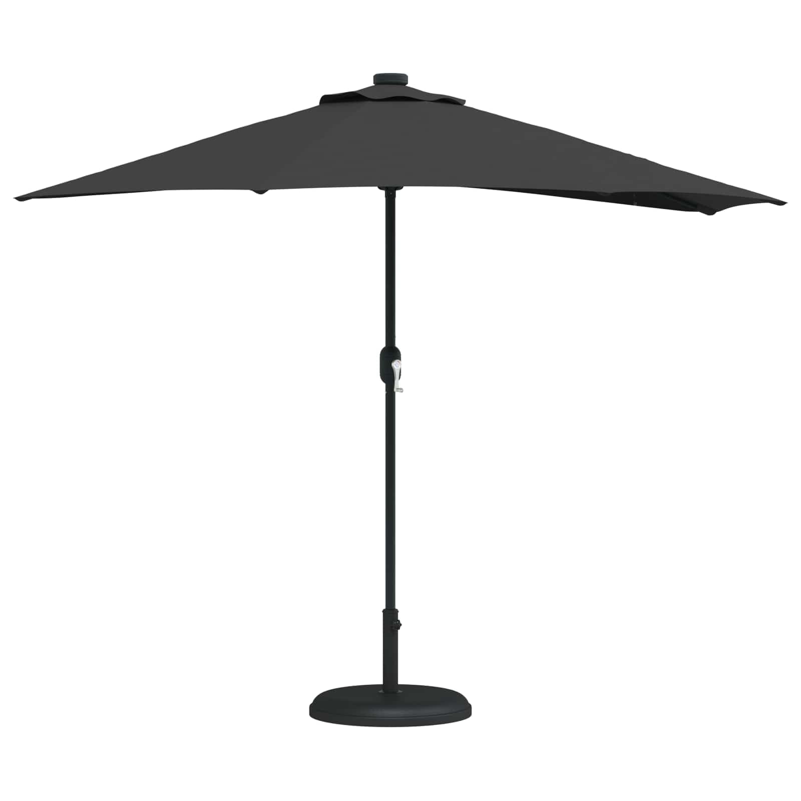 vidaXL Parasolka ogrodowa 294 x 150 x 224 cm Poliester i Stal Czarny