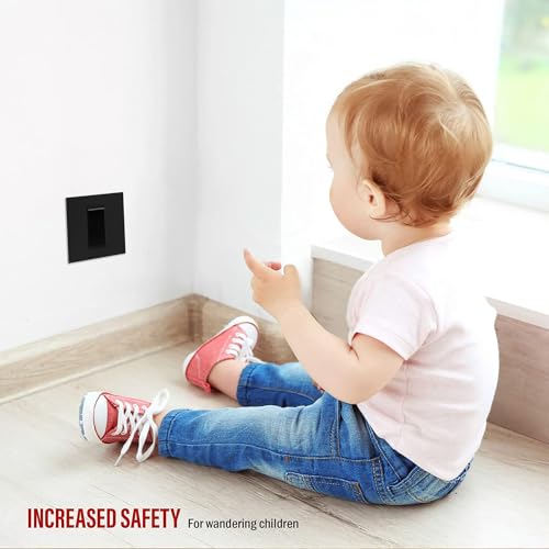 Image of MX 1 Module Black Modular Socket Plate 22.5 x 45mm | Pack of 2 | Premium ABS Electrical Switch Plate | Standard Modular Wall Plate for Home, Office & Commercial Use