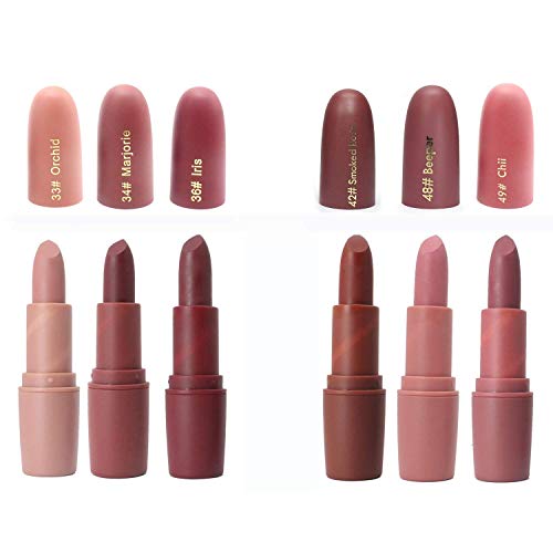 Moisturizing Lipstick, 6 color Matte Lipstick, Long Lasting Lip Gloss, lip balm, Non-Stick Cup for Lips Makeup Gift (6pcs)