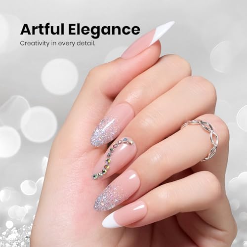 Image of Beetles Glitter Gel Nail Polish - 15ml Stay Shining Holographic Stardust Gel Polish Diamond-Shine Silver Nail Art Uv Led Home Salon Long-Lasting Soak-Off Holographic Glitter Gel Gift for Women