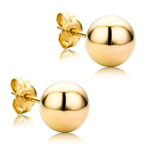 Preisvergleich Produktbild Orovi Ohrringe Damen Ohrstecker Kugel Gelbgold 9 Karat / 375 Gold