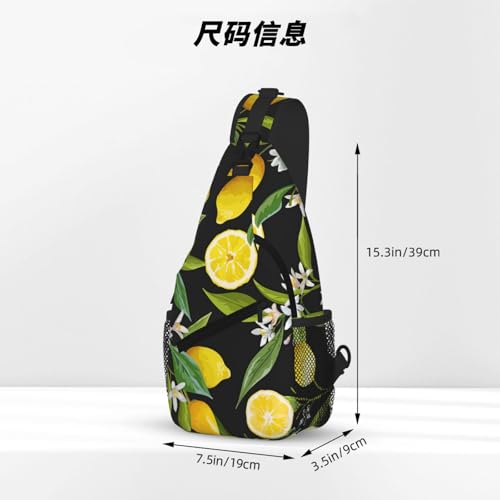 Yellow Lemon Printing Cross Chest Bag Diagonally Cute Prints Suitable For Men Outdoor Hiking Daily Travel Long Trips4