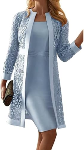 Traje Elegante para Mujer Vestido sin Mangas Informal de Negocios de Moda y...
