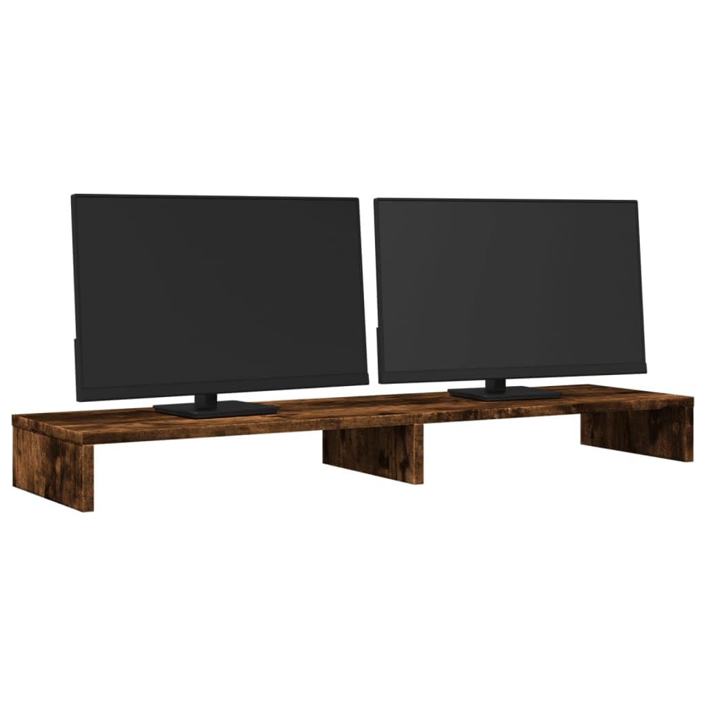 Generico Supporto per Monitor Rovere Fumo 100x27x10 cm in Truciolato,Dispositivi elettronici,Accessori per dispositivi elettronici,Accessori per Computer,Rialzi e Supporti per computer-854656