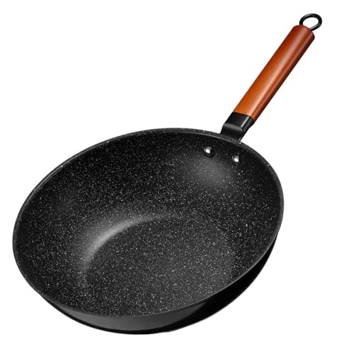Wok Pan Inducción Antiadherente 30 cm con mango madera miniatura 1