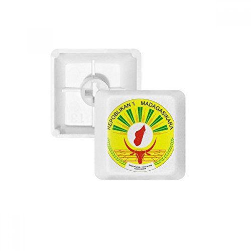Keycaps PBT Madagascar emblème national pour clavier mécanique blanc OEM R3 touches vierges