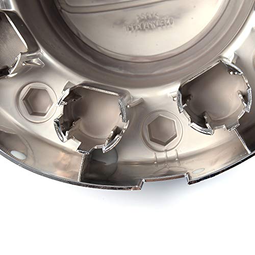 Pit66 Wheel Center Caps, Compatible With 11-16 Dodge Ram 3500 1-Ton Dually Alcoa Alloy Hub Caps 2 Rear Chrome #TOP6