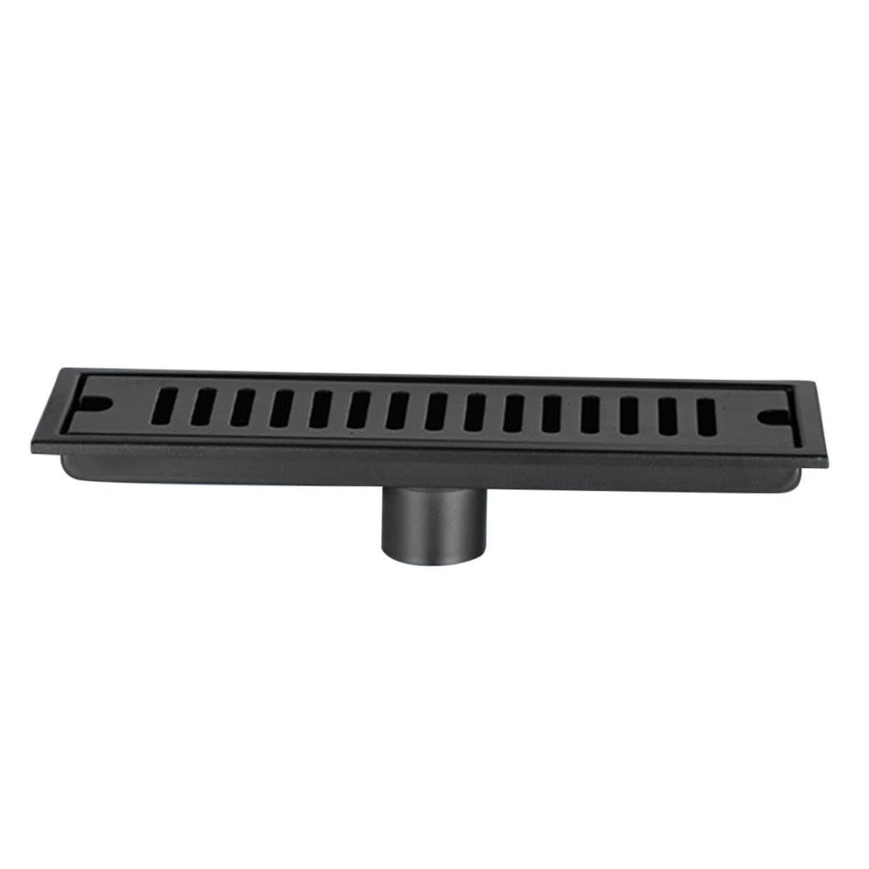 OUNONA Schwarzer Rechteckiger Edelstahl Küchen Linearablauf mit Geruchsdichtem Filter Schneller Ablauf und Einfache Demontage für Waschmaschine und Garten