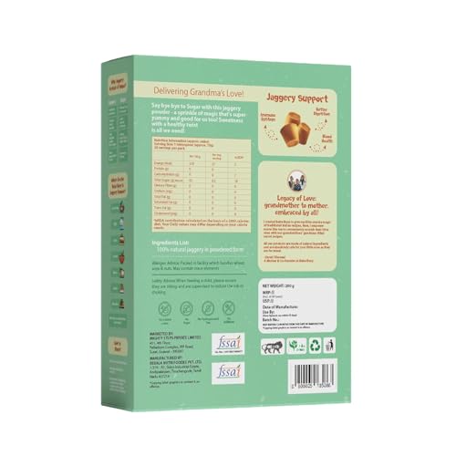 Image of Bebe Burp Jaggery Powder | Natural & Healthy Sugar Substitute | Rich in Iron & Calcium | Boosts Immunity & Digestion | No Refined Sugar | Pack of 2, (200g each)