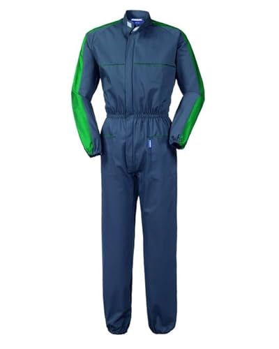 take time/lancelot Tuta da Lavoro alla Coreana con Bande Laterali A Contrasto Grigia e Verde A42307 (S)