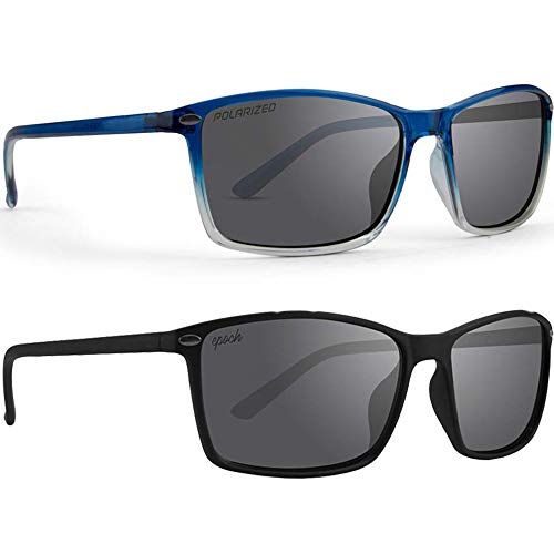 Epoch Eyewear Murphy Sunglasses Black Frame w/Smoke Lens & Blue Fade Frame w/Polarized Smoke Lenses