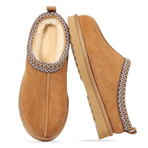 Litfun Women's Fuzzy House Slippers Genuine Suede Fluffy Winter Slipper Cozy Furry Warm Shoes Indoor/Outdoor4