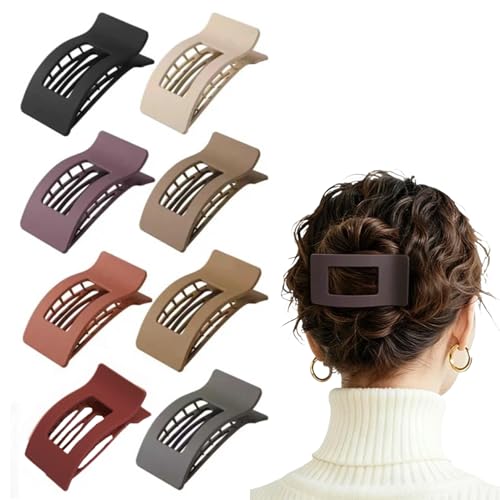 Set de 8 pinzas grandes mate para cabello miniatura 1