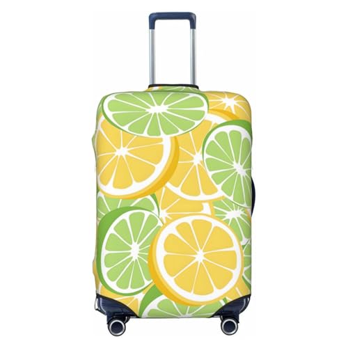 Lemon And Lime Lemonade Green Pattern Luggage Protector, Scratch Travel Suitcase Cover Suitcase Fits 18-32 Inch Luggage