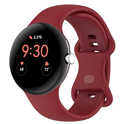 Image of Band Compatible with Google Pixel Watch Soft Silicone Sport Watch Bands Replacement Watch Strap Bracelet for Google Pixel Watch Smartwatch Accessories