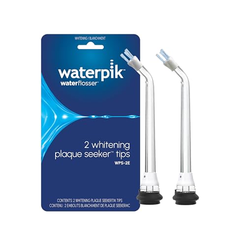 Waterpik Whitening Plaque Seeker Aufsatz, Ersatzaufsatz mit Borsten für die Reinigung von Implantaten, Kronen und Brücken, 2er-Pack (WPS-2E)