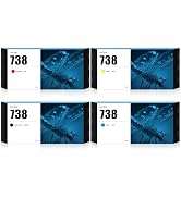 Amazon.com: GACINK 738 Ink Cartridges 4-Pack (300ml Black, 130ml