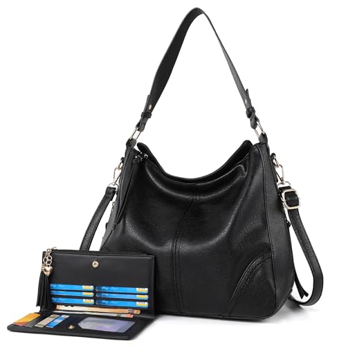 Image of TANTOMI Hobo Bags for Women Crossbody Bags Set Crossbody Purses and Handbags Tote Bags with Adjustable Shoulder Strap 2pcs