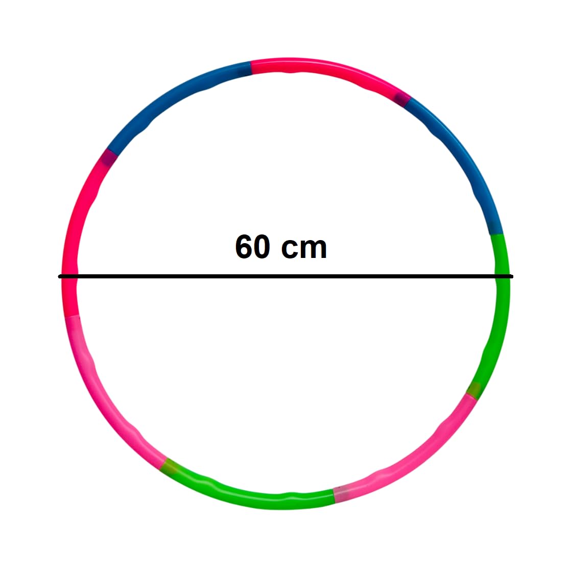Hula Hop Bambini Colorato Cerchio Ginnico Diametro cm 60 Hula Hop Smontabile Regolabile Fitness Anello da Ginnastica per Bambini e Adulti Bambina Fitness Danza Yoga Addestramento Animali Domestici