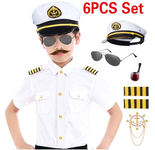 Disfraz de Capitán Náutico para Niños 6 Pzs miniatura 2