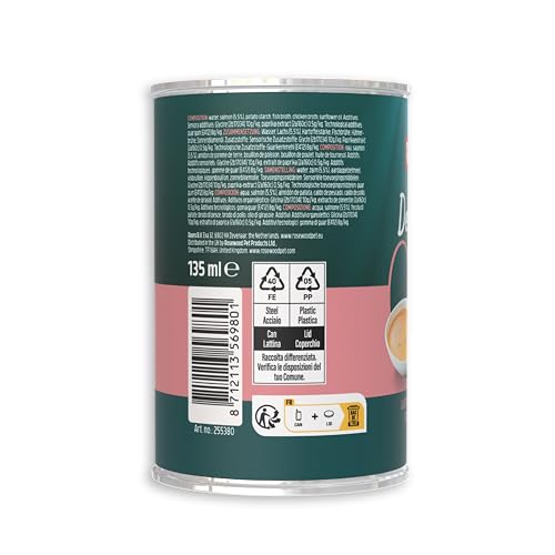 Rosewood Deli Soup Lachs – Köstlicher Katzensnack als Brühe mit weichen Lachsstückchen, ohne Zusatz von Salz oder Zucker, ohne künstliche Zusatzstoffe, 135 ml