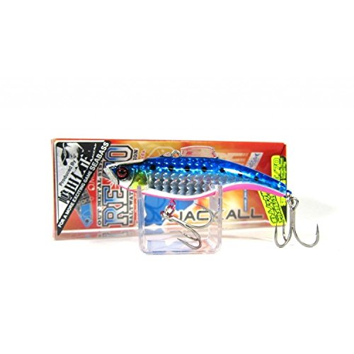 Lure metal vibration Jackall RE/70 SW coloris Blue Pink Iwashi pour pêche en mer