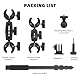 BRDRC Motorrad Halterung für Insta360 X4 X5, Fahrradlenker Montageset mit 150cm Unsichtbarem Selfie Stab Double Clamp for Insta 360 X5 X4 X3 X2 X ONE RS R Go 3S Ace Pro, für GoPro Kamera Zubehör