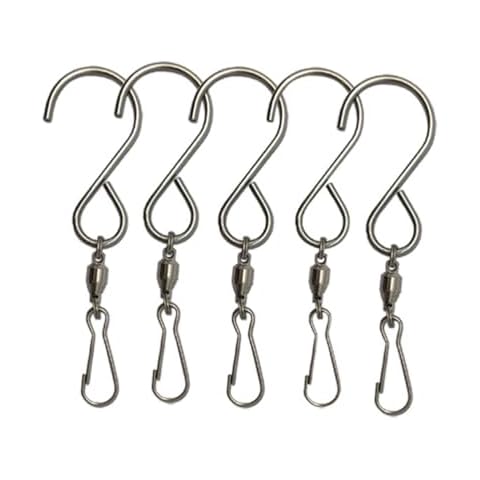 12 Pcs Self-Rotating S-Hook Swivel Hooks Cover