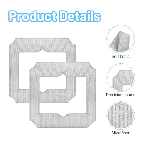 Miniatura 3 de 10 Piezas Para Ecovacs Winbot Mini Paño De Limpieza Kit, Para Ecovacs Winbot Robots Limpiacristales Almohadillas De Limpieza, W-Cc02-0012 Accesorios De Repuesto, Para Ventana Limpio