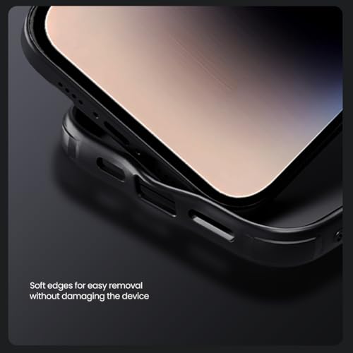 Image of Mangix for iPhone 16 Pro Case with Camera Cover,Slim Fit Thin Polycarbonate Protective Shockproof Cover with Slide Camera Cover, Upgraded Case for Phone 16 Pro 6.3inch 2024 Black