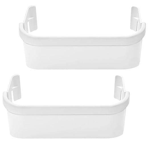 AMI PARTS 240351601 Refrigerator Freezer Door Bin Side Frame Fit for Ken-more Frigi-daire freezer door shelf replacement Replaces 240351607 891154 AP2115974 PS430027 AH430027 EAP430027 (2 Pack)