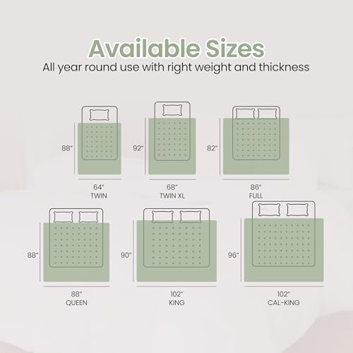 Image of Utopia Bedding Comforter Duvet Insert, Quilted Comforter with Corner Tabs, Box Stitched Down Alternative Comforters Queen Size (Sage Green, Pack of 4)