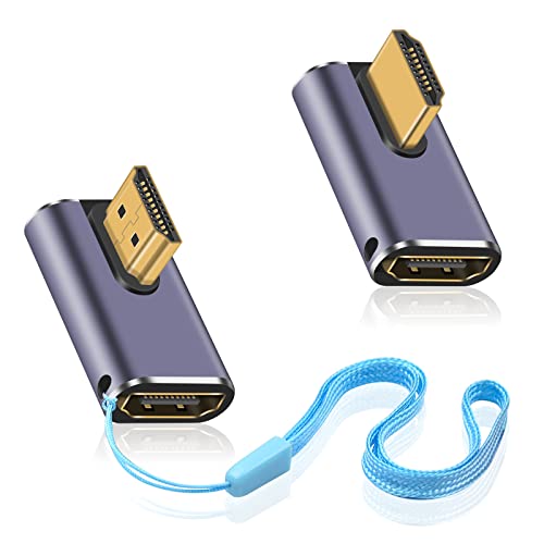 Duttek 8K 90 Degree HDMI Adapter, Left & Right Angle HDMI Adapter 48Gbps