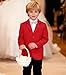 Boy Blazer Classic Suit Jacket Fashion Slim Fit Uniform Formal Tuxedo Party Sport Coat Red Blazers Dress Ring Bearer Outfit 5