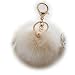 Produktbild Shining crown Flauschiger Ball Auto Schlüsselanhänger Frauen Pom Pom Handtasche Charms Anhänger Perle, Schnalle aus hellgelbem Gold, F,