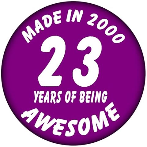 > 23rd Birthday Badge - Made in 2000-23 Years of Being Awesome Badges in 2023 Cover