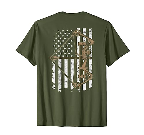 Camo USA Flag Archery Compound Bow T-Shirt