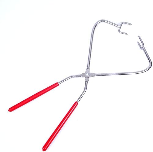 Dipping Tongs for Pottery, Stainless Steel Clay Sculpting Tools with Rubber Grip, Pottery Glazing Tools for Ceramic, Polymer Clay & Studio Use