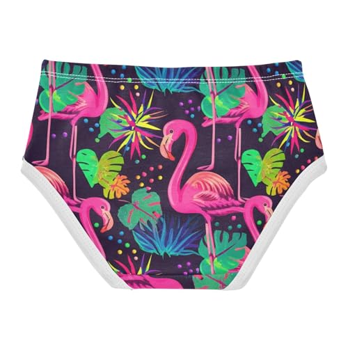 Pink Flamingos Colorful Tropical Girls Underwear Toddlers 2t Cotton Little Girl Panties Fun Briefs Undies Kids2