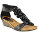 Fashion Thirsty Womens Summer Sandals Strappy Flower Low Heel Flat Wedge Shoes Size