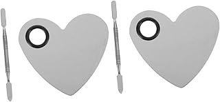 NOLITOY 2 Conjuntos De Paleta De Mistura De Base Espátulas Cosméticas Bandeja De Mistura De Pigmentos Bandeja De Mistura De Maquiagem Tigelas De Molho Paleta De Arte Paleta De