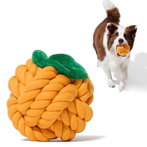 VETRESKA Dog Rope Toys,Durable Dog Chew Toys for Aggressive Chewers, Heavy Duty Dog Rope Toy with Tough Twisted for Large Breed Dog, Medium Dogs Playing Teething Chew Toys Dog Toy Gifts,Tangerine