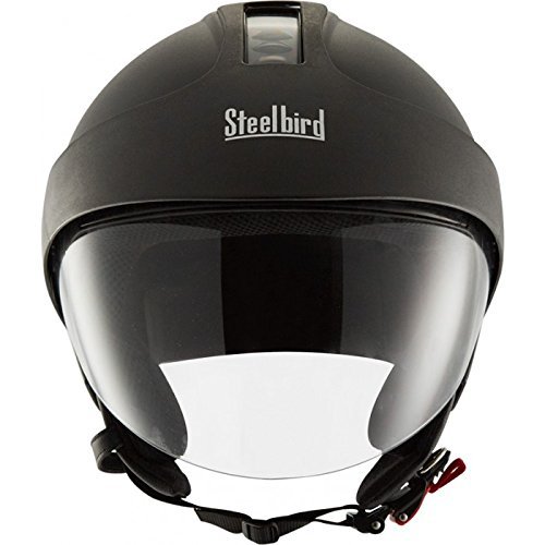 Steelbird SB-35 Cruze ABS Material Shell Helmet - Natural Black 600mm Pl.Visor+Peak Cap