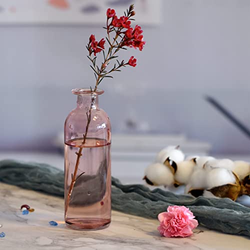 Paisener Small Glass Vases Set of 6, Bud Vases Set Clear vases for centerpieces, Weddings, Events, Parties, Floral Centerpieces for Home Decor, Mini Vases 6.3" Tall - Image 7