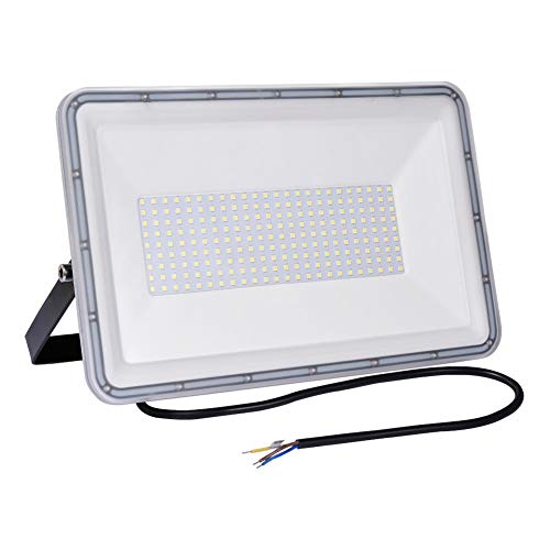 200W Proyector LED exterior IP67 Impermeable Foco exterior 16000 lumen Blanco frío 6500K Iluminación Led Floodlight para jardín garaje estacionamiento almacén Iluminación del paisaje