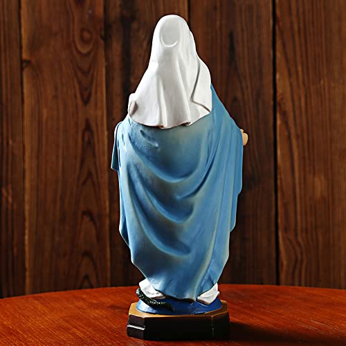 Wsimei Virgin Mary The Blessed Mother Of The Immaculate,Religiou Small Statuemade Of Resin Full Color,Garden Sculpture,Outdoor,Indoor Decorative,A #TOP2