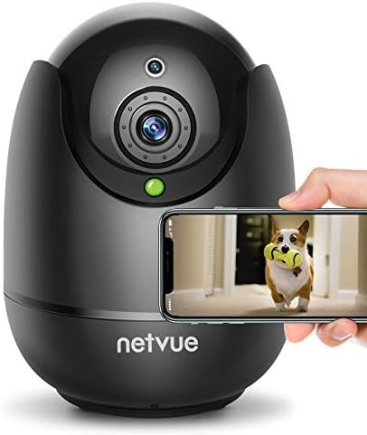 Netvue Indoor Camera, Enhanced Security Camera with Advanced AI Skills for Pet/Baby/Nanny, 1080P FHD 2.4GHz WiFi Night Vision Home Camera, 2-Way Audio Dog Camera Cloud Storage/TF Card, Black