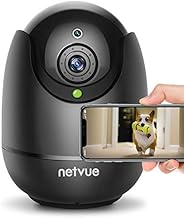 Netvue Indoor Camera, Enhanced Security Camera with Advanced AI Skills for Pet/Baby/Nanny, 1080P FHD 2.4GHz WiFi Night Vision Home Camera, 2-Way Audio Dog Camera Cloud Storage/TF Card, Black