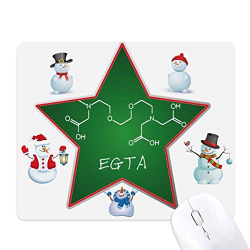 Tapis de souris EGTA chimie : surface fluide et motif étoile de Noël