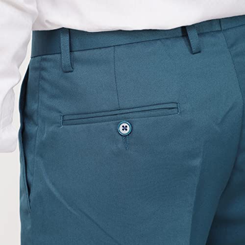 Image of KUNDAN Slim Fit Men Polyester Viscose Blend Trousers